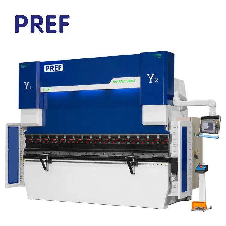 PREF 3200mm CNC בלמי לחץ הידראוליים עם מכונה מסונכרנת מערכת Da66T 3D לכיפוף גיליונות
