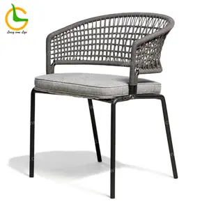 Chairs Set Luxury Outdoor Dining Sets Commercial Hotel Restaurant Table And Chairs Modern Garden Furniture Set Contemporary Aluminum Frame