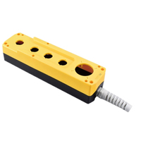 Boîtier de commande industriel étanche IP66 en ABS avec bouton-poussoir 22 mm, anti-poussière, pour arrêt d'urgence 10A 220V