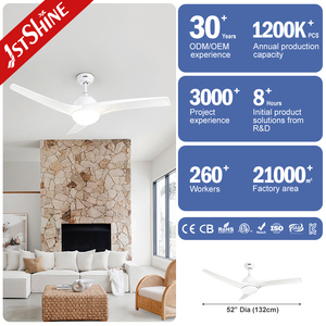 1stshine ventilatore da soffitto hava sogutma geni ABS tavan vantilatoru iras kli uzaktan kumandali plastik bicakli tavan pervanesi - Product Image 3