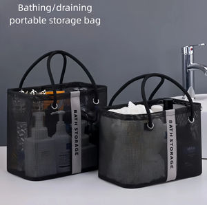 Cross-border <b>Large</b> Rubber Mesh Minimalist Modern Bath <b>Bag</b> for Men's Toiletries Student Dormitory Storage - Product Image 1