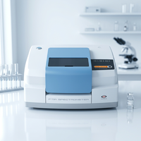 Espectroscopía FT-IR de sobremesa BRT850 con compartimento grande para muestras, compatible con pruebas de sólidos, líquidos y gases para laboratorios de enseñanza.