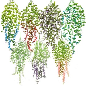 Papillon <span class=keywords><strong>Orchidée</strong></span> Vigne Simulation Tenture Intérieure Art Floral Décoration Douce Vigne Tenture Murale - Product Image 1