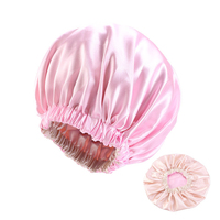 Extra Large Double Couche Réversible Deux Couleurs Bonnets en Satin de Soie Bonnet de Cheveux Réglable pour les Cheveux Naturels et Bouclés