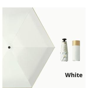 <span class=keywords><strong>Parapluie</strong></span> de poche Portable <span class=keywords><strong>Mini</strong></span> pouce titane Anti-UV à cinq plis pour les femmes crayon d'or à transmission zéro pour la pluie de voyage d'affaires - Product Image 1