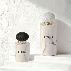 Wholesale Super Popular Frosted White Glass Perfume Bottles 100ml with White Dome Cap & Cylindrical <b>Gift</b> <b>Box</b> - Product Image 1