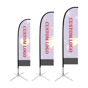 Nuoxin Free Design Kids Play Safety Sign Banner Teardrop Flag and Banners Advertising Feather Flags with Base
