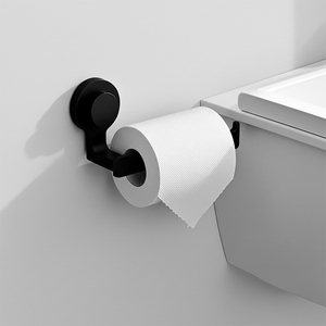 Support de rouleau de <span class=keywords><strong>papier</strong></span> <span class=keywords><strong>toilette</strong></span> adhésif à <span class=keywords><strong>ventouse</strong></span>, mural, magnétique, en acier inoxydable noir, sans perçage, support de <span class=keywords><strong>papier</strong></span> <span class=keywords><strong>toilette</strong></span> sans perçage - Product Image 1
