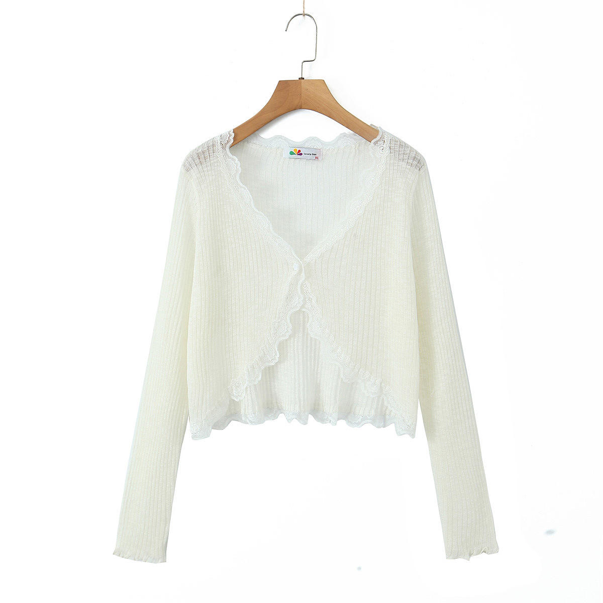 คาร์ดิแกนสีขาวแอปริคอท