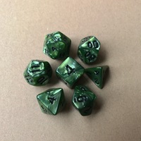 Ensemble de dés de couple à motif de perles acryliques de 7 pièces à plusieurs faces Dragon Eye D & D Polyhedral Prtg Running Group Dice