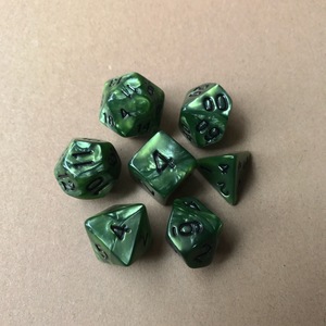 Set di dadi per coppie con motivo di perle acriliche da 7 pezzi a più lati Dragon Eye <span class=keywords><strong>D</strong></span> poliedrico Prtg che corre dadi per gruppi - Product Image 4
