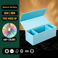 Caja de Almacenamiento Dividida de Color Personalizado OEM ODM, Caja de Regalo de Cartón con Cierre Magnético y Maqueta Gratuita