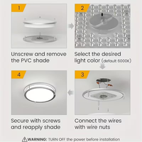 Plafonnier LED rond moderne à deux niveaux en nickel brossé, luminaire encastré pour décoration intérieure, éclairage de plafond pour chambre d'hôtel et appartement