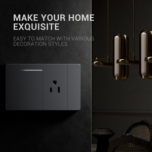 118 Mét hộ gia đình Mỹ tiêu chuẩn 1gang trắng PC Bảng điều chỉnh 16A 3 lỗ cắm điện tường ổ cắm và chuyển đổi kết hợp - Product Image 3