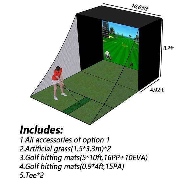 330*250*150cm+ hitting mat+turf