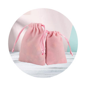 Высококачественный замшевый мешочек для ювелирных изделий на заказ, красные маленькие бархатные упаковочные сумки на шнурке, сумка для ювелирных изделий, браслетов - Product Image 3