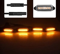 4 Luces de Parrilla para Great Wall Tank 300 Accesorios de Rejilla Mediana LED Pequeñas Luces Amarillas Modificación de Luz Decorativa Frontal
