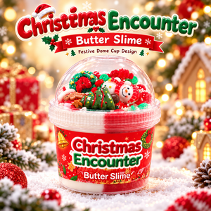 Slime Navideño en Forma de Domo con Adornos de Muñeco de Nieve, Árbol, Corona y Galleta de Jengibre, Slime Suave para Niños y Venta al por Mayor - Product Image 1