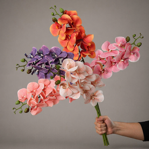 Fabricant chinois <span class=keywords><strong>de</strong></span> fleurs artificielles d'orchidées Phalaenopsis pour la décoration <span class=keywords><strong>de</strong></span> la maison, les événements, la vente en gros, les fleuristes, les mariages, les fournitures en vrac - Product Image 1