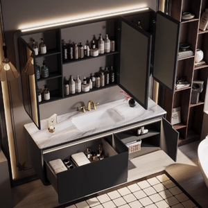Mobile <span class=keywords><strong>Bagno</strong></span> Moderno Personalizzato di Tendenza con Lavabo a Parete, Unità Mobile Sospeso per <span class=keywords><strong>Bagno</strong></span> - Product Image 4