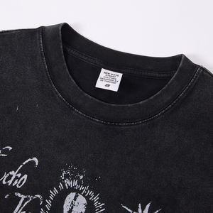 Camiseta Oversize de Corte Cuadrado para Hombre, Estilo Urbano, Algodón, Estampado Gráfico, Envío Directo - Product Image 2