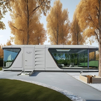 Maison conteneur modulaire préfabriquée de luxe à structure en acier, portable, pour hôtel/villa capsule, assemblage rapide pour l'urbanisme