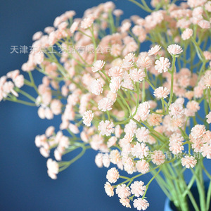 Fleur artificielle Gypsophile à tige unique 62 cm pour décoration de mariage et de maison, fleurs en plastique pour vase, rose champagne, rouge, blanc pur - Product Image 1