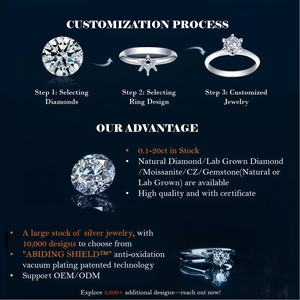 Set di 2 Anelli in Moissanite per Coppie, Design Unico a Forma di X, Anelli Promessa in Argento per Matrimonio - Product Image 6