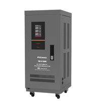 Stabilisateur de tension triphasé 380V en cuivre 30KVA 100KVA pour l'industrie, régulateur de tension haute précision AC, contrôle numérique par servomoteur LED