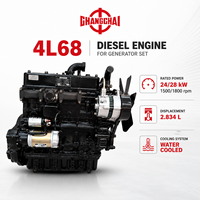 Motor Diésel CHANGCHAI 4L68 de 2.834L, 4 Cilindros, Refrigerado por Agua, 28kW, 38.1HP, 1800RPM, para Generador y Equipos de Energía de Reserva
