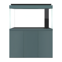 Aquarium avec pompes à eau, 100 gallons, rectangulaire, en verre, pour poissons dragons, écosystème intelligent, filtre de fond sur pied, pour salon