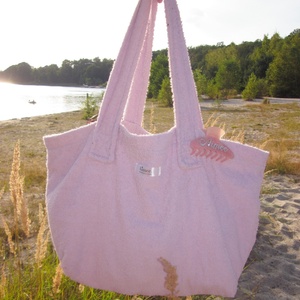 Bolsa de Mano de Tela de Felpa con Logotipo Bordado, Bolsa de Playa Impermeable para Mujer, Bolsa de Compras para Uso Diario - Product Image 6