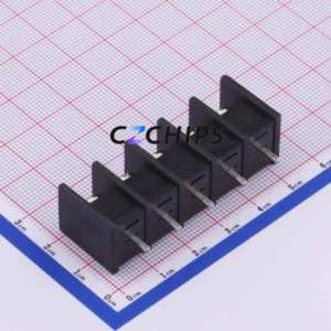 WJ55C-B-10.0-5P Barrier Terminal Block Through hole Component (THT),P=10mm Connector Two Sides 10mm 1x5P Straight Pin - Product Image 2