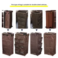 Nouveau design Chariot utilitaire pliable pour hôpitaux et hôtels avec sacs Oxford Nettoyage de vêtements en lin Outils de cuisine mobiles pour la lessive