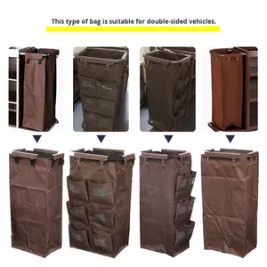 नए डिजाइन अस्पताल और होटल फोल्डेबल यूटिलिटी कार्ट, ऑक्सबर्ड बैग लिनन कपड़े के साथ कपड़े कपड़े धोने के उपयोग के लिए चल रहे रसोई उपकरण - Product Image 4