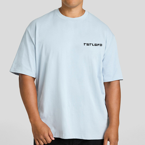 Mens Crew Neck T Shirt Short Sleeve Solid Color 100% Cotton Drop Shoulder Boxy Fit Gots Certified Oem Custom Logo Private - Product Image 1