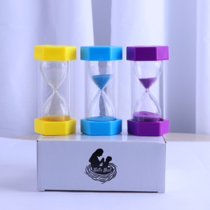 Reloj de arena hexagonal moderno hecho a mano y personalizado, con logotipo imprimible, ideal como regalo promocional y decoración de oficina. - Product Image 5