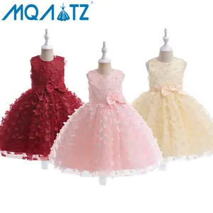 MQATZ New Arrivals Fashion Sleeveless Bow Dress Elegant Birthday Party Dress Up Kids Butterfly Dress For Kids