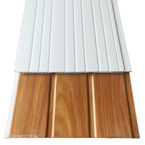 Restaurant Decoration Interior Decorative Composite Wooden Grain PVC Panel Laminate Waterproof <strong>UPVC</strong> Wall <strong>Cladding</strong> - Product Image 1