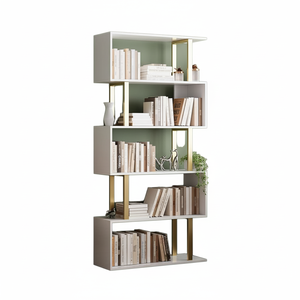 Estantería para el hogar en forma de S, estantes de almacenamiento de arte del hierro, Panel de pared de hotel, estantería decorativa de Metal con estructura de Metal - Product Image 1