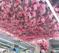 Fleurs artificielles pour plafond KH, décoration pour restaurant, hôtel, verdure suspendue, décoration de plafond pour mariage
