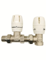 Robinet thermostatique droit en laiton XingFu DN15 1/2" filetage mâle/femelle manuel pour chauffage central à eau chaude
