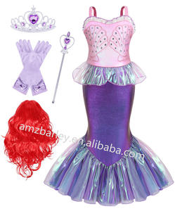 Vestido de princesa para niña de 3 a 8 años, disfraz de sirena para niños, Cosplay, ropa de fiesta de cumpleaños de carnaval, vestido de sirena - Product Image 4