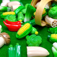 Miniatures de Fruits et Légumes Artificiels Répliques en Résine pour Bricolage, Accessoires de Décoration de Paysage et Ornements pour Maisons de Poupées - 20 PIÈCES