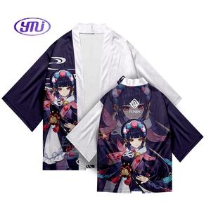 26 Styles Genshined Impact Xiao Zhong Li <span class=keywords><strong>Qiqi</strong></span> Cosplay Impression 3D Haori Kimono Cape Anime Cartoon Vêtements - Product Image 6