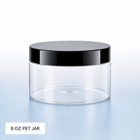 34 Pcs Pots cosmétiques en plastique PET de 8 oz avec couvercles à vis, étiquettes, anti-fuite, vides et rechargeables pour lotion, beurre corporel, baume à lèvres