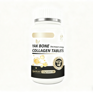 Коллагеновые таблетки из кости яка премиум-класса, высокочистая пищевая добавка |   Легкие в употреблении таблетки для здоровья взрослых (60 таблеток/флакон) для иммунитета - Product Image 1