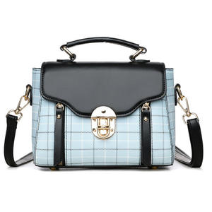 Nuevo patrón de mano PU Casual Versátil Moda Bolso de hombro Bolso de mujer Patrón de rejilla - Product Image 4