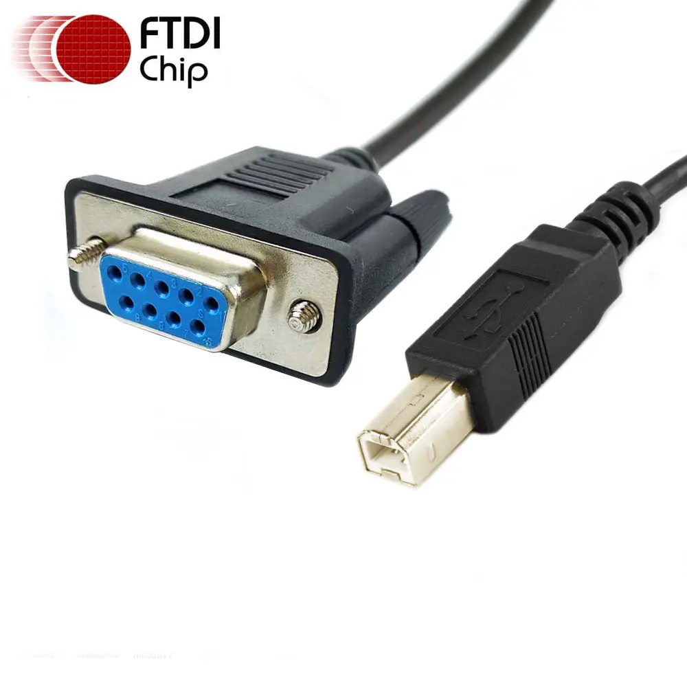Kabel Serial FTDI USB Tipe B RS232 dengan USB-B Ke DB9 Female USB PC Host Null Modem Kabel Komunikasi