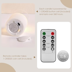 Bougie LED sans flamme personnalisée en verre et cire de paraffine pour la décoration de la maison - Product Image 3